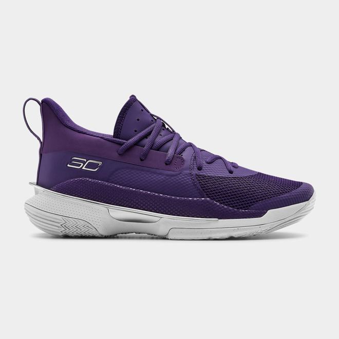 Under Armour Curry 7 Team - Damske Basketbalove Topanky - Nachový/Biele